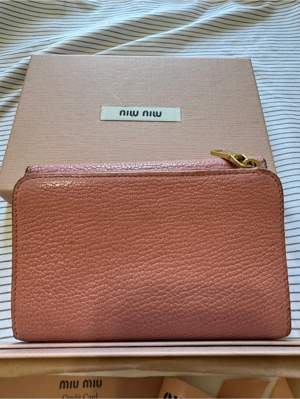 AUTHENTIC Miu Miu Pink Leather Wallet